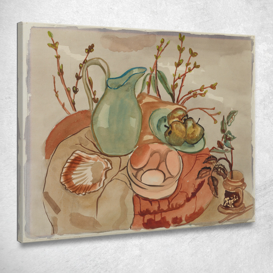 Natura Morta Con Uova E Salice Frances Hodgkins fhd33 quadro stampato su tela