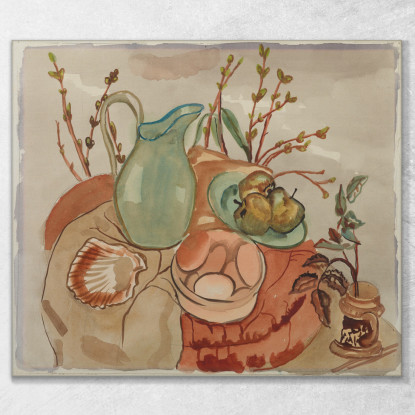 Natura Morta Con Uova E Salice Frances Hodgkins fhd33 quadro stampato su tela