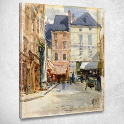 Scena Di Strada In Olanda Frances Hodgkins fhd36 quadro stampato su tela