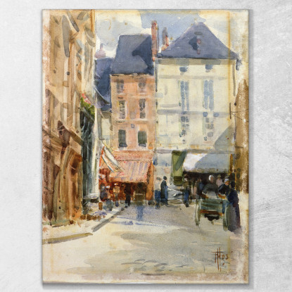 Scena Di Strada In Olanda Frances Hodgkins fhd36 quadro stampato su tela