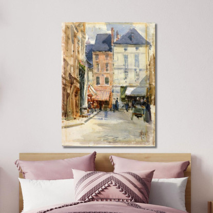 Scena Di Strada In Olanda Frances Hodgkins fhd36 quadro stampato su tela