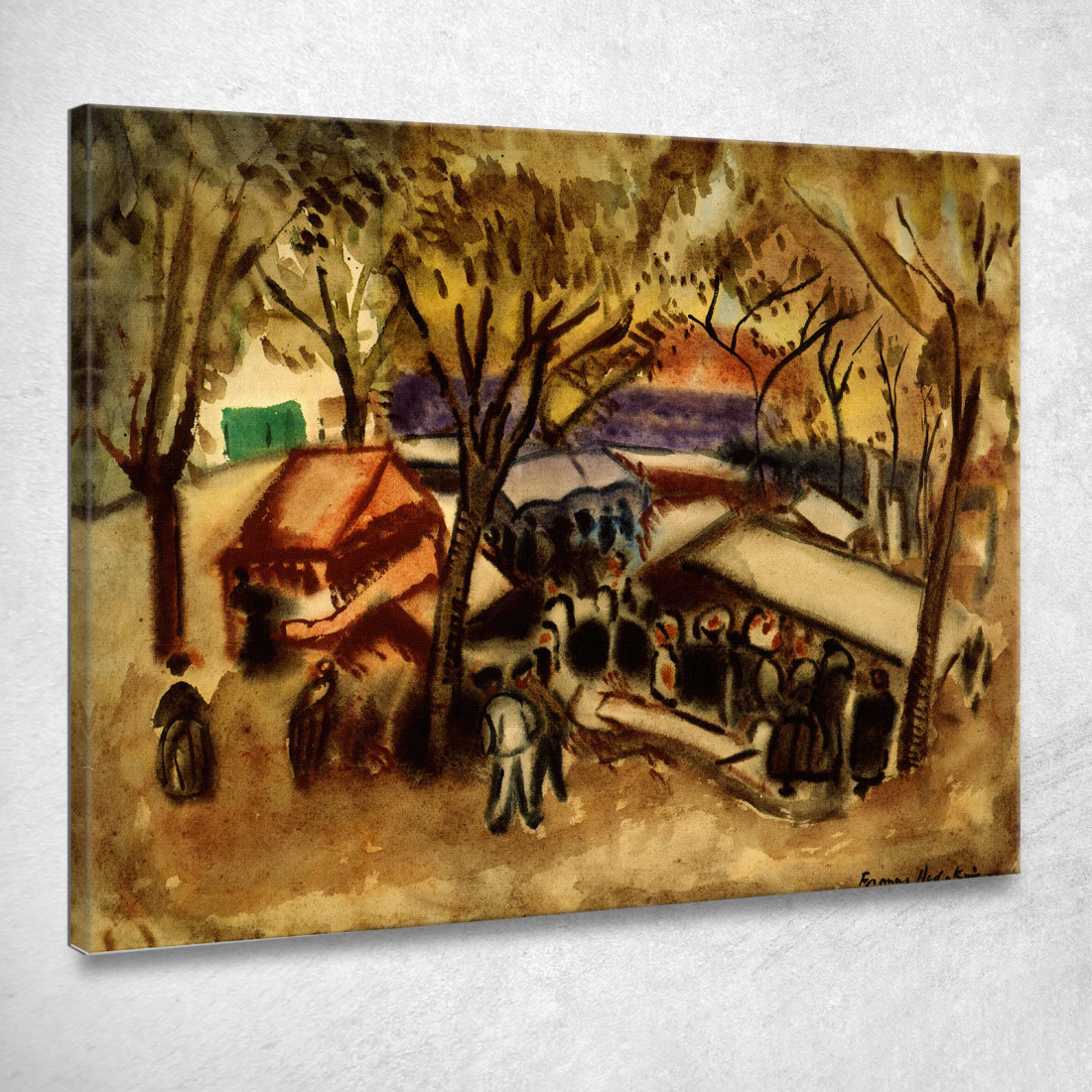 La Fiera In Riva Al Mare Frances Hodgkins fhd38 quadro stampato su tela