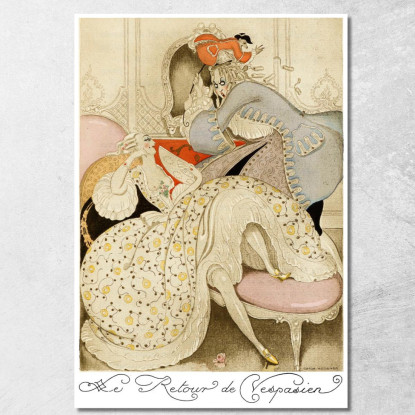 Sui Tacchi Rossi Pl 03 Gerda Wegener gwg27 quadro stampato su tela