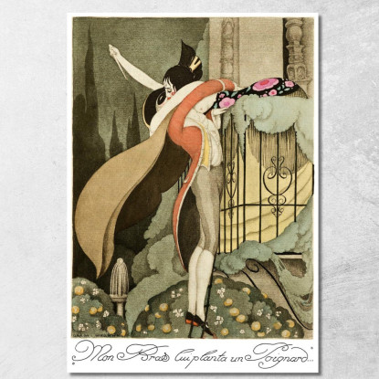 Sui Tacchi Rossi Pl 12 Gerda Wegener gwg36 quadro stampato su tela