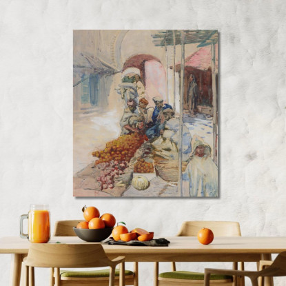 I Venditori Di Arance Tangeri Frances Hodgkins fhd44 quadro stampato su tela