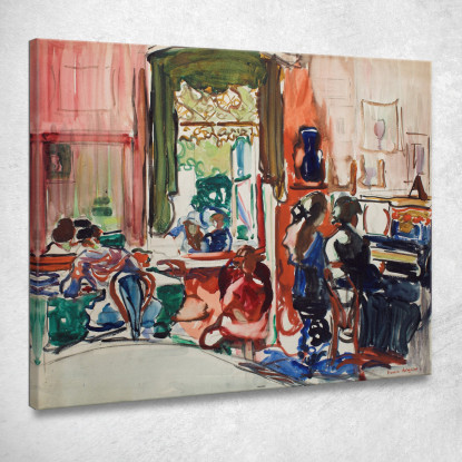 La Lezione Di Pianoforte Frances Hodgkins fhd45 quadro stampato su tela