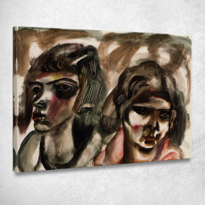 Due Teste Frances Hodgkins fhd48 quadro stampato su tela