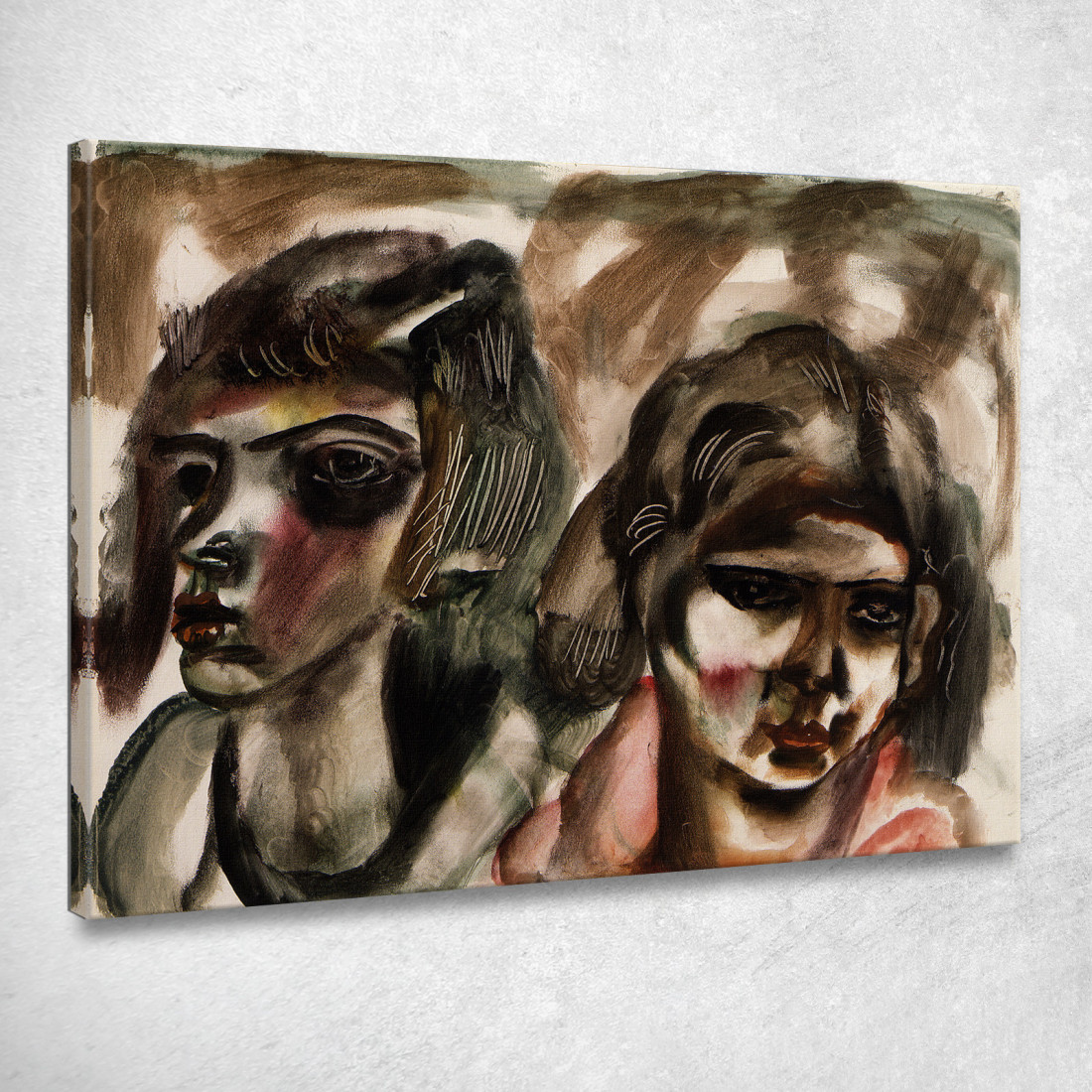 Due Teste Frances Hodgkins fhd48 quadro stampato su tela