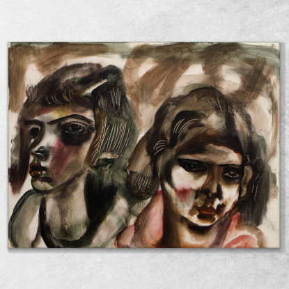 Due Teste Frances Hodgkins fhd48 quadro stampato su tela