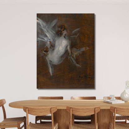 Modello Nudo Giovanni Boldini gbd43 quadro stampato su tela