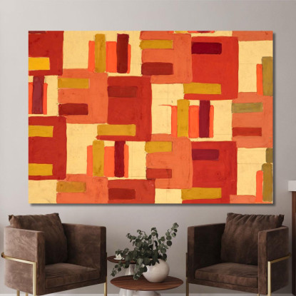 Senza Titolo Design Tessile N. Iv Frances Hodgkins fhd53 quadro stampato su tela