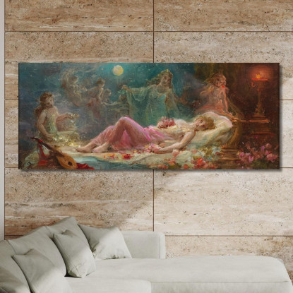 Allegoria Del Sonno Hans Zatzka hzt7 quadro stampato su tela