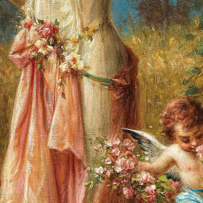 Un'Allegoria Dell'Estate Con Messaggeri D'Amore Hans Zatzka hzt10 quadro stampato su tela