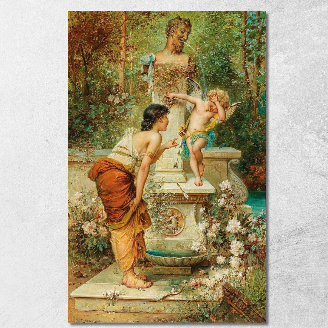 Arroganza Punita Hans Zatzka hzt13 quadro stampato su tela