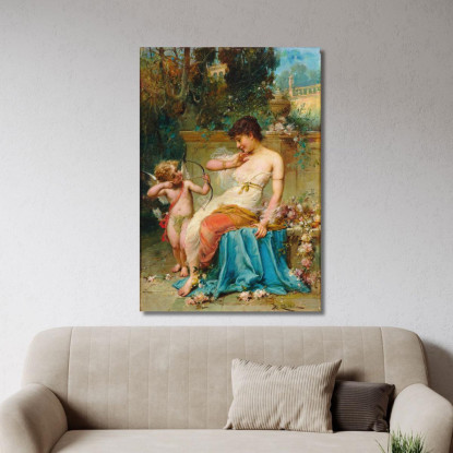 Cupido 2 Hans Zatzka hzt15 quadro stampato su tela