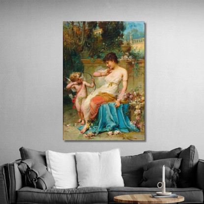 Cupido 2 Hans Zatzka hzt15 quadro stampato su tela