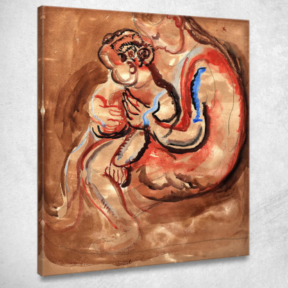 Madre E Figlio Frances Hodgkins fhd58 quadro stampato su tela