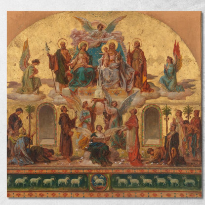 Bozza Per Il Quadro Principale Eseguito In Grandi Dimensioni Hans Zatzka hzt18 quadro stampato su tela