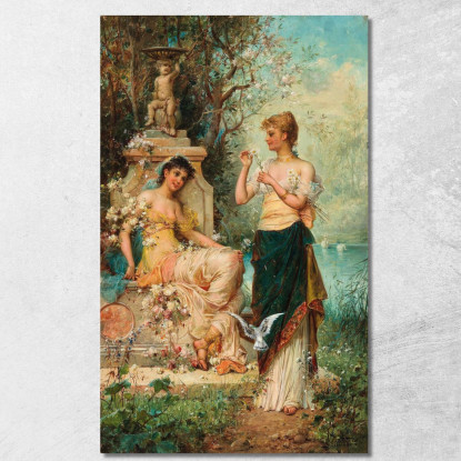 Lui Mi Ama Non Mi Ama Hans Zatzka hzt25 quadro stampato su tela