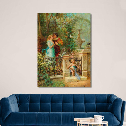 Im Banne Amors Hans Zatzka hzt26 quadro stampato su tela