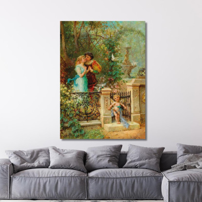 Im Banne Amors Hans Zatzka hzt26 quadro stampato su tela