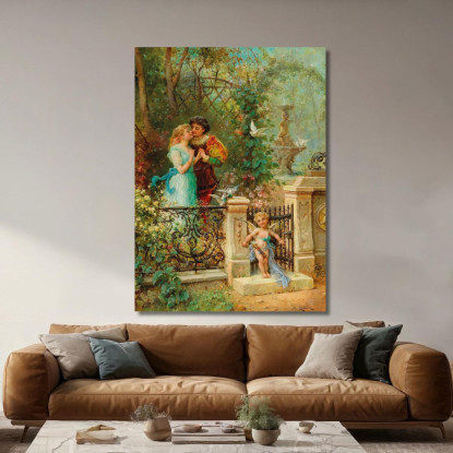 Im Banne Amors Hans Zatzka hzt26 quadro stampato su tela