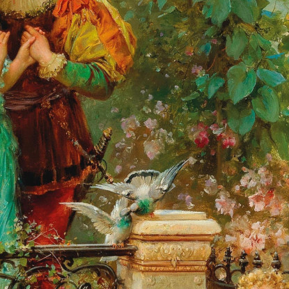 Im Banne Amors Hans Zatzka hzt26 quadro stampato su tela