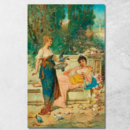 Ore Di Svago Hans Zatzka hzt30 quadro stampato su tela