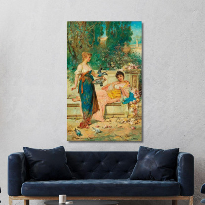 Ore Di Svago Hans Zatzka hzt30 quadro stampato su tela