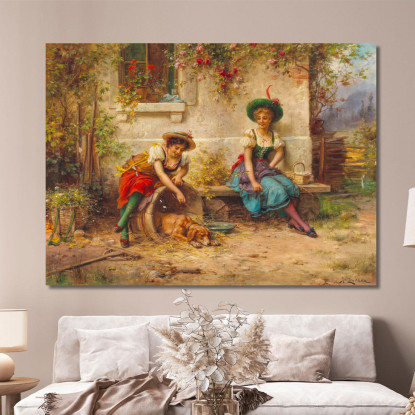 Tormentatori Hans Zatzka hzt40 quadro stampato su tela