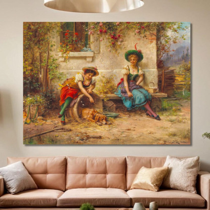 Tormentatori Hans Zatzka hzt40 quadro stampato su tela