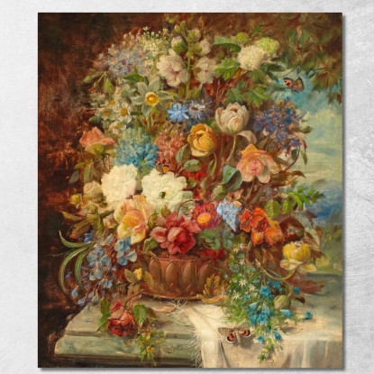 Fiori Estivi Su Una Sporgenza Hans Zatzka hzt44 quadro stampato su tela