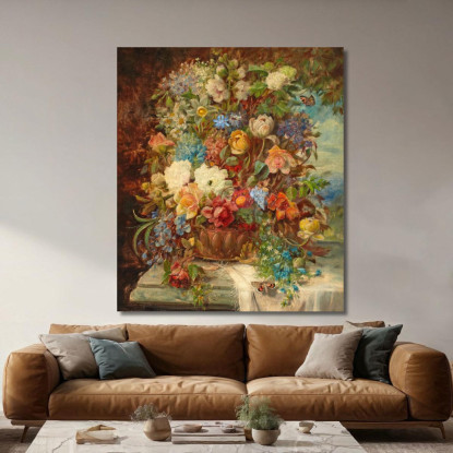 Fiori Estivi Su Una Sporgenza Hans Zatzka hzt44 quadro stampato su tela