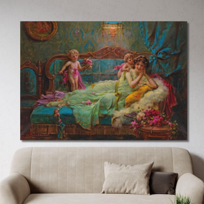 Cari Saluti Eder Riebesboten Hans Zatzka hzt46 quadro stampato su tela