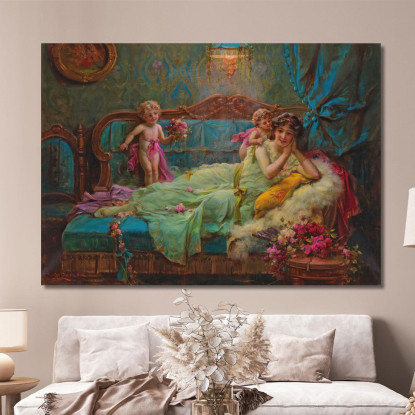 Cari Saluti Eder Riebesboten Hans Zatzka hzt46 quadro stampato su tela