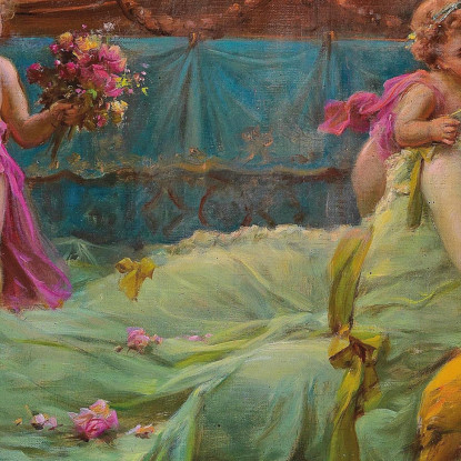 Cari Saluti Eder Riebesboten Hans Zatzka hzt46 quadro stampato su tela