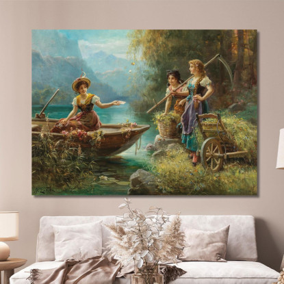 Il Messaggio D'Amore 2 Hans Zatzka hzt49 quadro stampato su tela