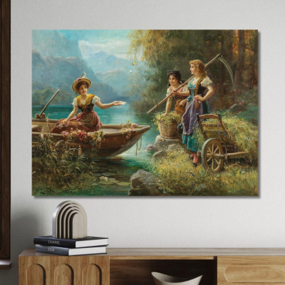 Il Messaggio D'Amore 2 Hans Zatzka hzt49 quadro stampato su tela