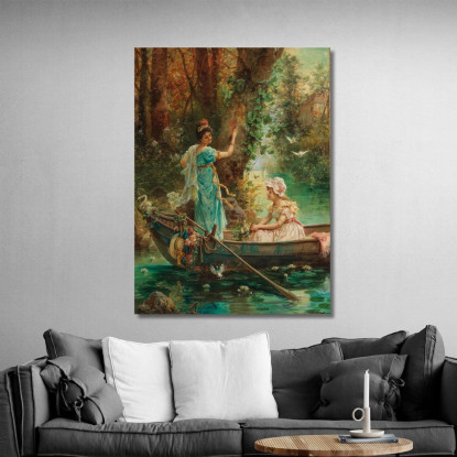 Il Messaggio D'Amore Hans Zatzka hzt50 quadro stampato su tela