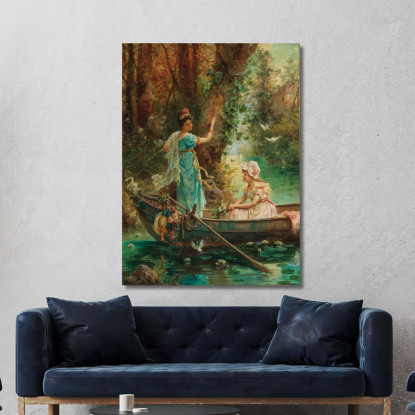 Il Messaggio D'Amore Hans Zatzka hzt50 quadro stampato su tela