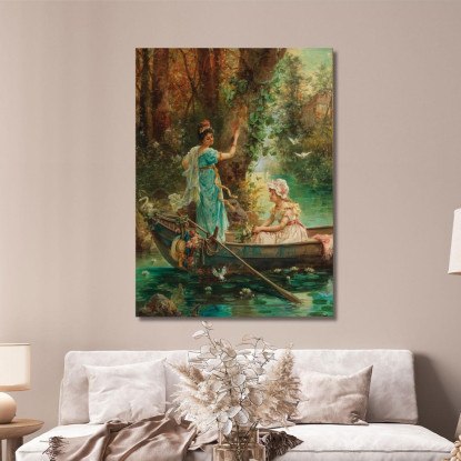 Il Messaggio D'Amore Hans Zatzka hzt50 quadro stampato su tela