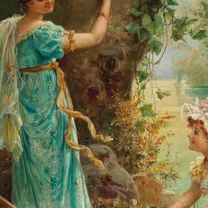 Il Messaggio D'Amore Hans Zatzka hzt50 quadro stampato su tela