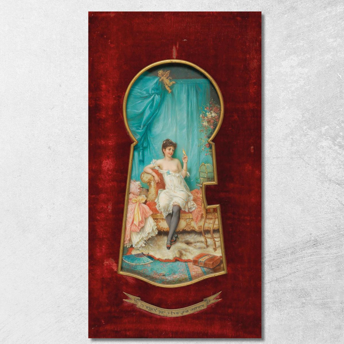 Uno Sguardo Dal Buco Della Serratura Hans Zatzka hzt54 quadro stampato su tela