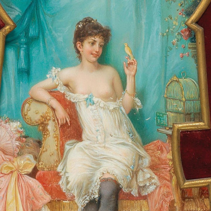 Uno Sguardo Dal Buco Della Serratura Hans Zatzka hzt54 quadro stampato su tela