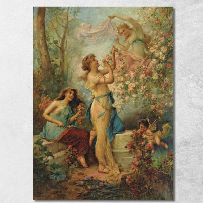 Venere Con Putti E Attendenti Hans Zatzka hzt56 quadro stampato su tela