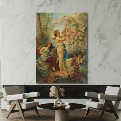 Venere Con Putti E Attendenti Hans Zatzka hzt56 quadro stampato su tela