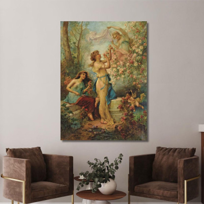 Venere Con Putti E Attendenti Hans Zatzka hzt56 quadro stampato su tela