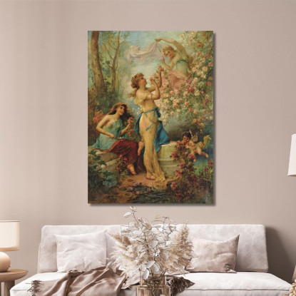 Venere Con Putti E Attendenti Hans Zatzka hzt56 quadro stampato su tela