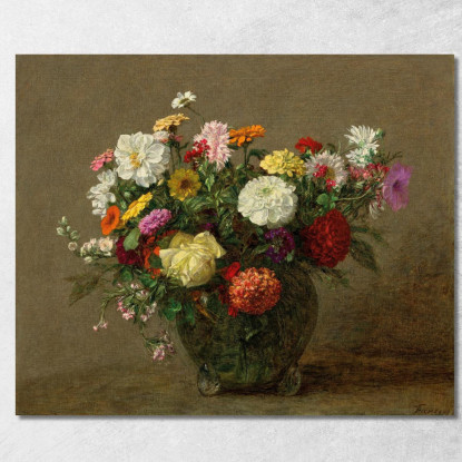 Mazzo Del Giardino Henri Fantin-Latour hft10 quadro stampato su tela