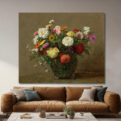Mazzo Del Giardino Henri Fantin-Latour hft10 quadro stampato su tela